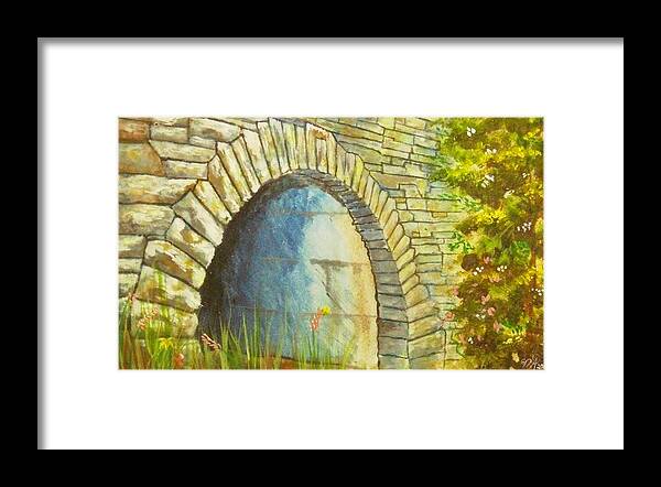 Blue Ridge Parkway Framed Print featuring the painting Blue Ridge Tunnel by Nicole Angell