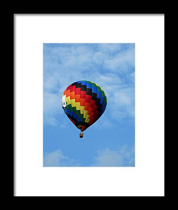 Blue-sky Ballooning 5 Framed Print featuring the photograph Blue-sky Ballooning 5 by Dark Whimsy
