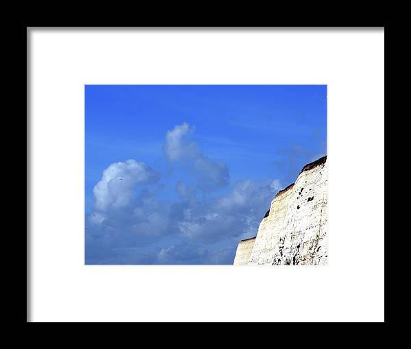 Outdoors Framed Print featuring the photograph Blue Sky With Chalk Cliff by Lyn Holly Coorg
