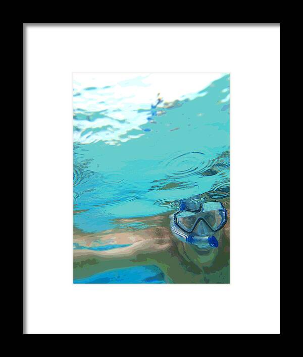 Snorkel Framed Print featuring the photograph Blue Snorkel by Jerry Hart