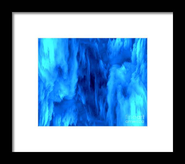 Blue Space Framed Print featuring the digital art Blue space by Michal Boubin