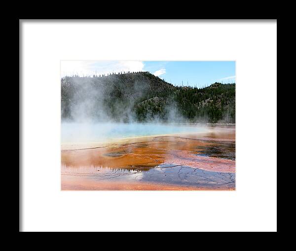 Yellowstone National Park Framed Print featuring the photograph Blue Steam by Laurel Powell