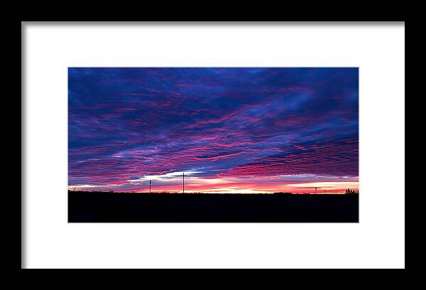 Sunrise Framed Print featuring the photograph Blue Sunrise in West Texas by Mark McKinney
