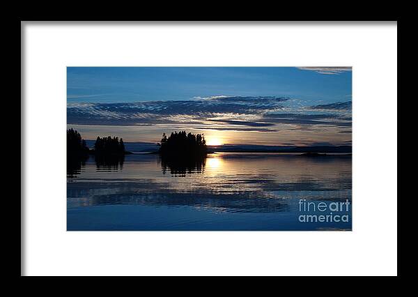 Sunset Framed Print featuring the photograph Blue Sunset by Laura Wong-Rose