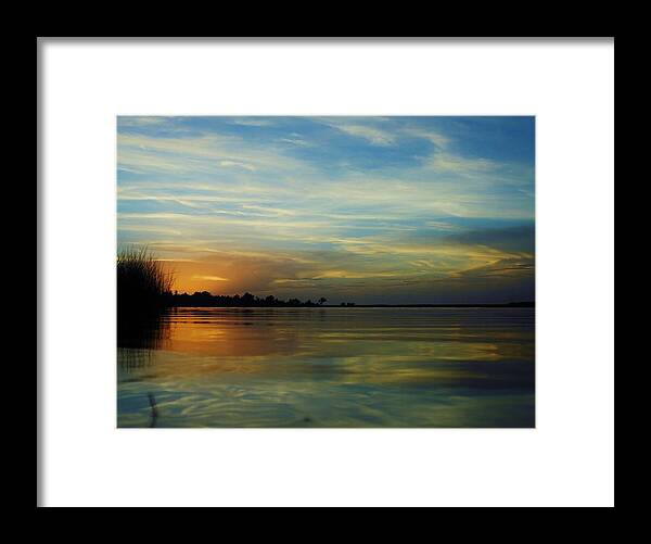 Sunset Framed Print featuring the photograph Blue by Terri Cox