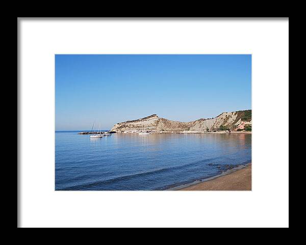 Erikousa Framed Print featuring the photograph Blue Water by George Katechis