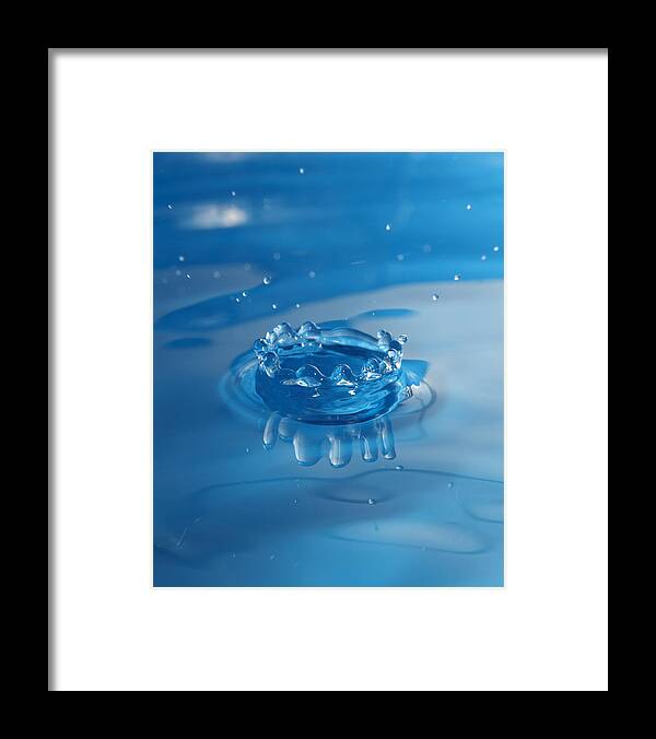 Water Framed Print featuring the photograph Blue water splash by Ulrich Kunst And Bettina Scheidulin