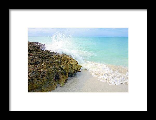 Blue Framed Print featuring the photograph Blue Wave by Valentino Visentini