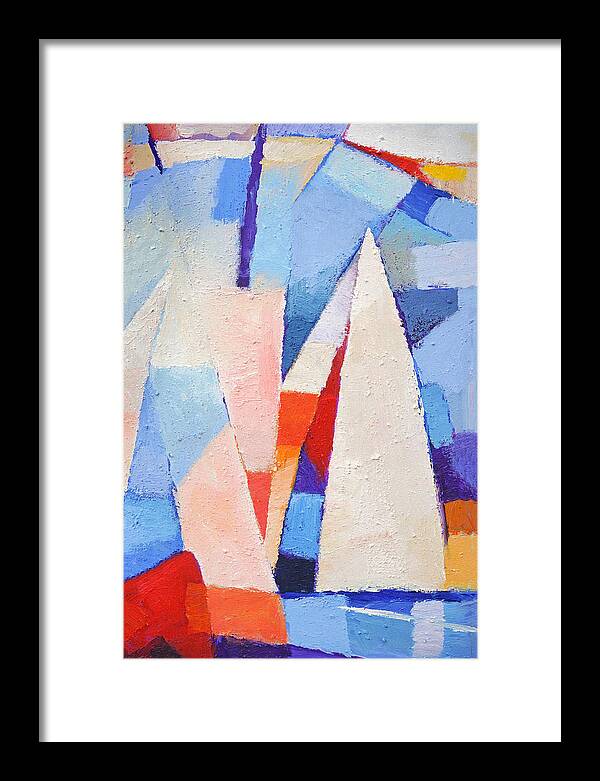 Blue Winds Framed Print featuring the painting Blue Winds by Lutz Baar