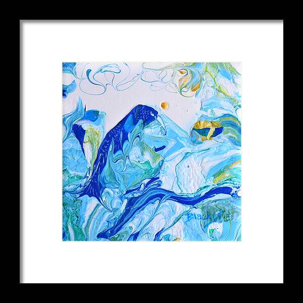 Blue Bird Framed Print featuring the painting Bluebird Of Tomorrow by Donna Blackhall