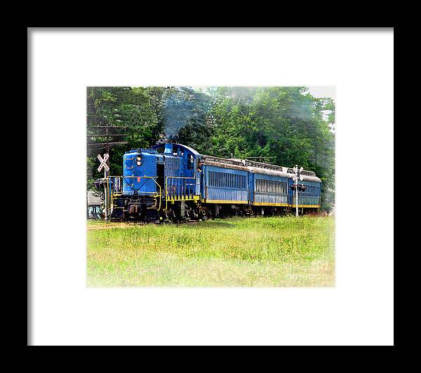 Bluebird Train Framed Print featuring the photograph Bluebird Train by Jack Schultz