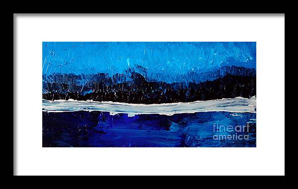 Blue Framed Print featuring the painting Blues by Holly Picano