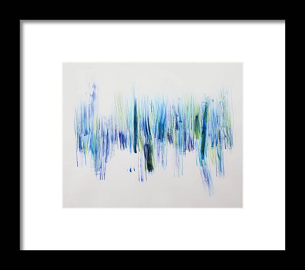 Blue. Blues Framed Print featuring the painting Blues to Dance By by Tom Atkins