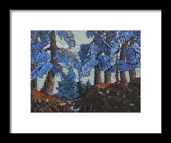 Landscape Painting Rob Owen Framed Print featuring the painting Bluest Blue by Rob Owen