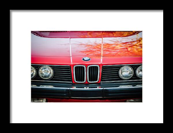 Bmw 635csi Grille Framed Print featuring the photograph BMW 635CSI Grille -1733c by Jill Reger