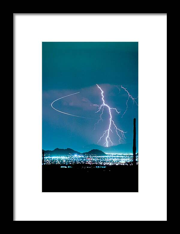 Lightning Framed Print featuring the photograph Bo Trek The Lightning Man by James BO Insogna