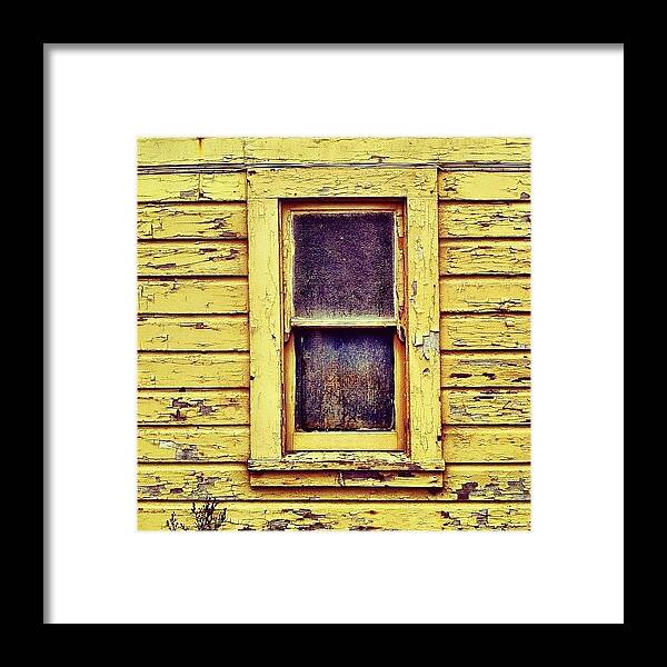 Windows_aroundtheworld Framed Print featuring the photograph Boarded Window by Julie Gebhardt
