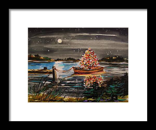 Boat Framed Print featuring the painting Boat Filled with Light by John Williams