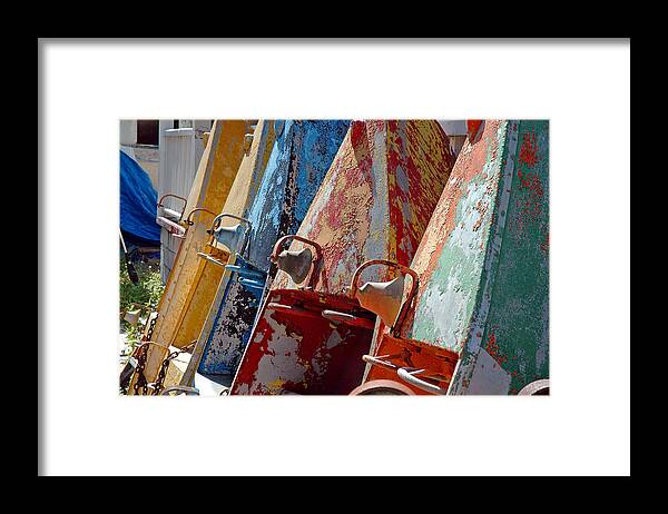 Tybee Island 2011 Photographs Framed Print featuring the photograph Boat Row by Allen Carroll