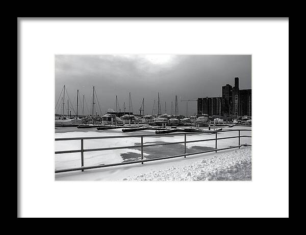 Toronto Canvas Prints Framed Print featuring the photograph Boats on Ice by Nicky Jameson