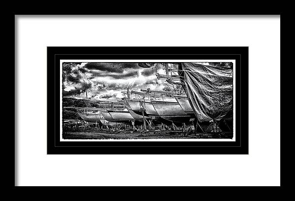 Boats Framed Print featuring the photograph Boats out of Water by Monroe Payne