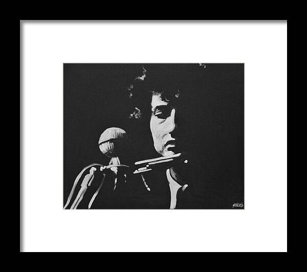 Bob Dylan Framed Print featuring the painting Bob Dylan by Melissa O Brien