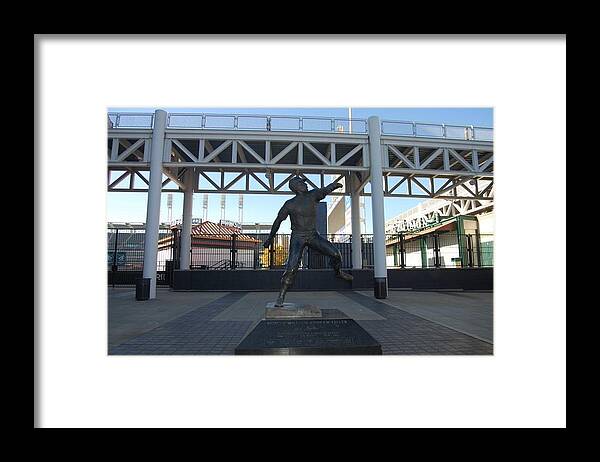 Statue Framed Print featuring the photograph Bob Feller Bronze Statue by R A W M 
