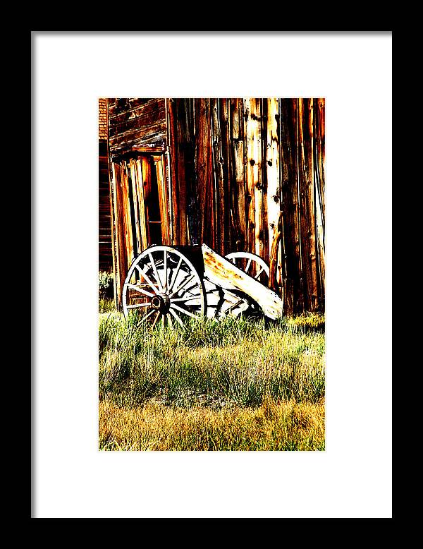 Bodie Framed Print featuring the photograph Bodie Wheel by Joseph Coulombe