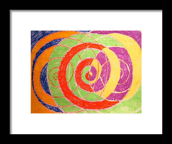 Cycles Framed Print featuring the pastel Bodymindspirit by Steve Sommers
