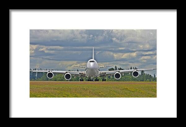 Boeing Framed Print featuring the photograph Boeing 747-800 by Jeff Cook