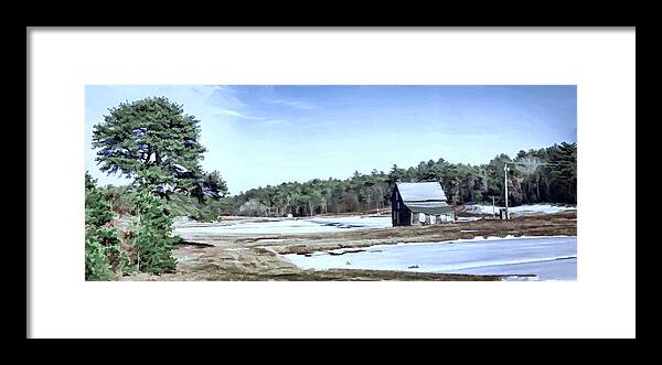 Cranberry Bog Framed Print featuring the photograph Bog In Winter by Constantine Gregory