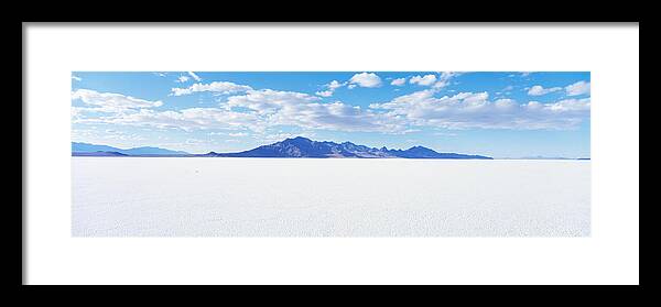 Photography Framed Print featuring the photograph Bonneville Salt Flats, Utah, Usa by Panoramic Images