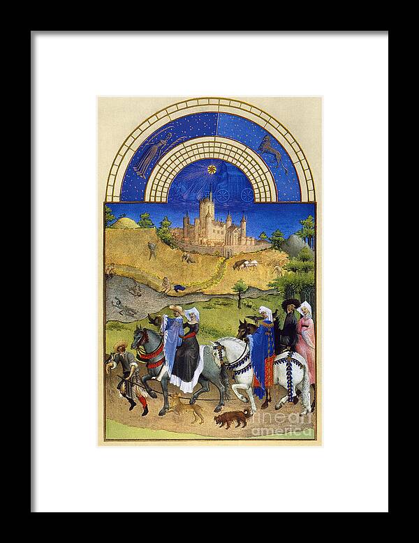 15th Century Framed Print featuring the photograph Book Of Hours: August by Granger