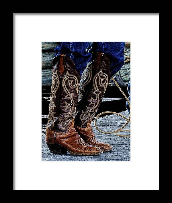 Cowboy Boot Framed Print featuring the photograph Boot 2 by Kae Cheatham