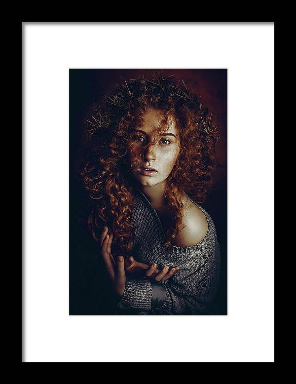 Brunette Framed Print featuring the photograph Born To Be Real by Ruslan Bolgov (axe)
