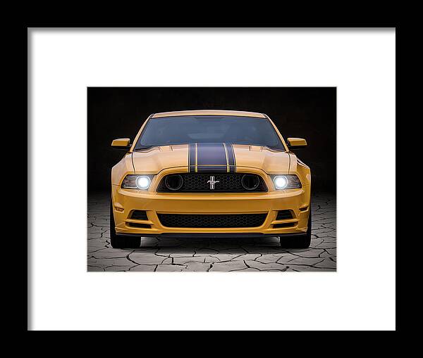 Mustang Framed Print featuring the digital art Boss 302 by Douglas Pittman