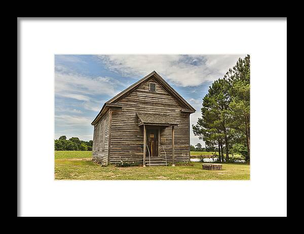 School Framed Print featuring the photograph Bostick School house by Jimmy McDonald
