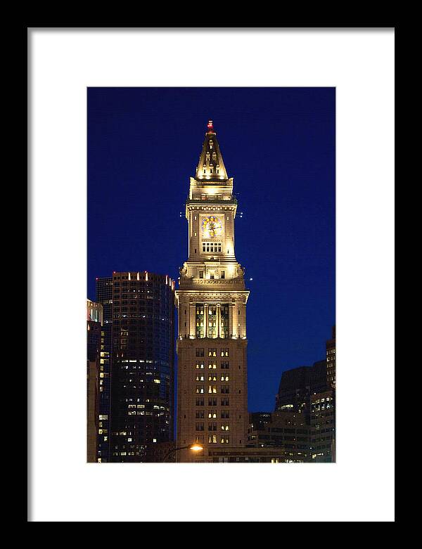 Massachusetts Framed Print featuring the photograph Boston Custom House by Joann Vitali