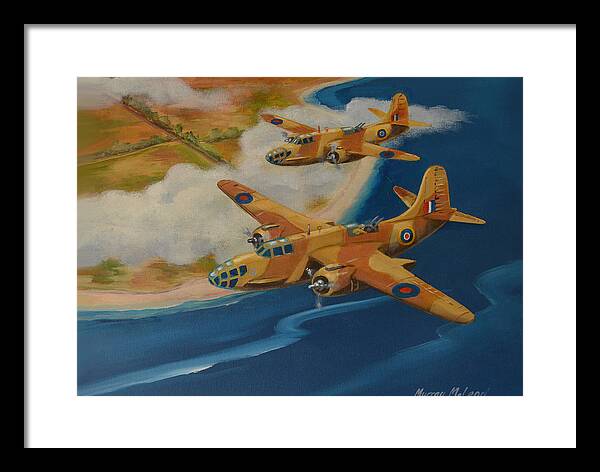 Aviation Art Framed Print featuring the painting Boston Duo by Murray McLeod