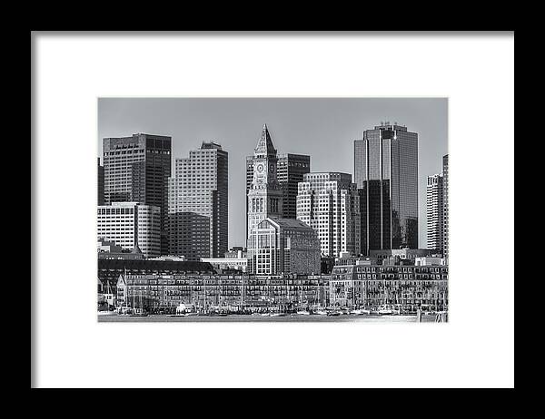 Clarence Holmes Framed Print featuring the photograph Boston Harbor and Skyline II by Clarence Holmes