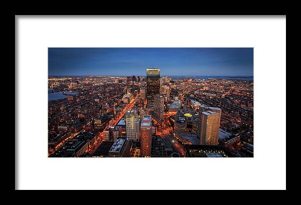 Outdoors Framed Print featuring the photograph Boston Skyline From The Prudential by (c) Swapan Jha