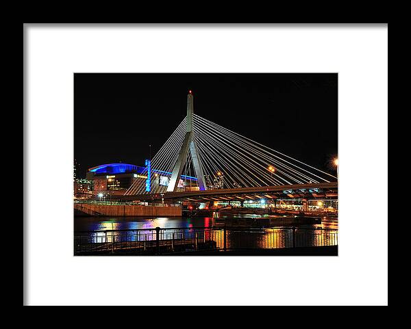 Best Cityscape Framed Print featuring the photograph Boston's Zakim-Bunker Hill Bridge by Mitchell R Grosky
