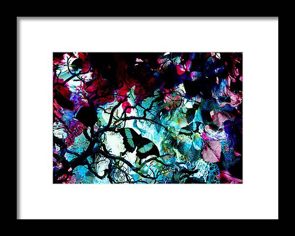Butterfly Framed Print featuring the digital art Bougainvillea Moon by Lisa Yount