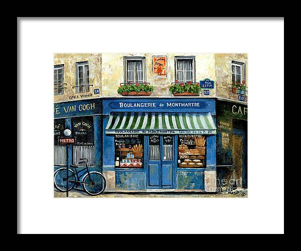 Europe Framed Print featuring the painting Boulangerie de Montmartre by Marilyn Dunlap