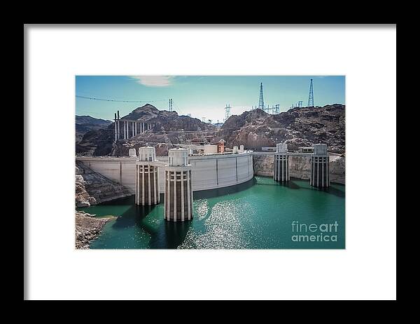 Al Andersen Framed Print featuring the photograph Boulder Dam Bypass Bridge Construction by Al Andersen