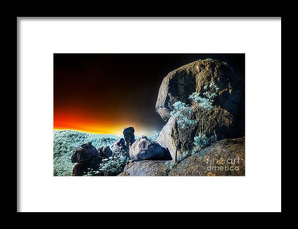 Boulders Framed Print featuring the photograph Boulders by Russell Brown