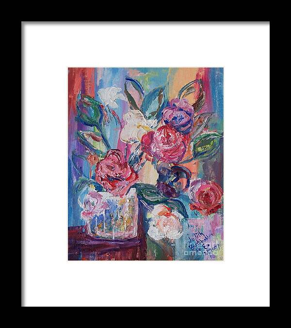 Impressionistic Framed Print featuring the painting Bouquet 3 - SOLD by Judith Espinoza