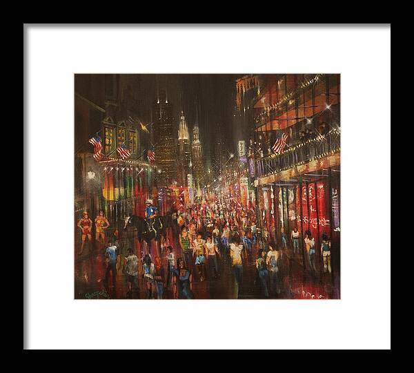 Bourbon Street Framed Print featuring the painting Bourbon Street Baby by Tom Shropshire