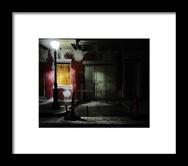  New Orleans Framed Print featuring the photograph Bourbon Street Cemetery by Louis Maistros