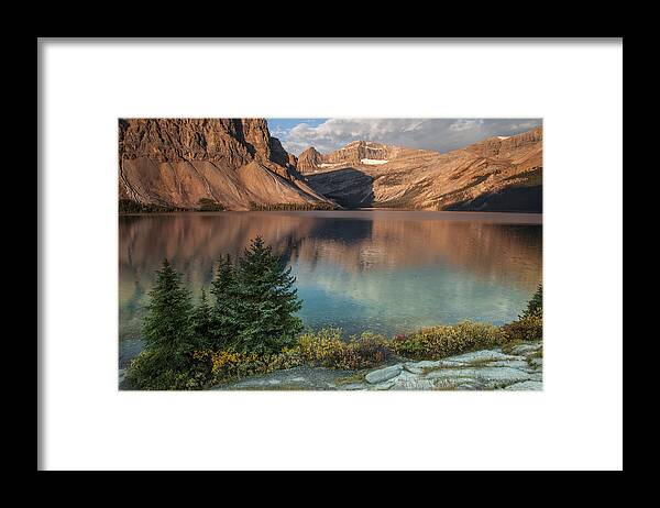 Banff National Park Framed Print featuring the photograph Bow Lake Sunrise by D Robert Franz